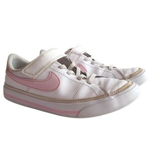 Nike Court Legacy Low Sneakers Youth Size 1.5 Y White Pink